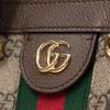 Gucci Ophidia Logo Stripe Web Tote Bag Unisex Tote Ebony Brown 547551-K05NB-8745
