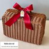 Handmade Retro Wicker Handbag: Bamboo Basket Weaving Gift for Birthdays, Weddings, and Bridesmaids