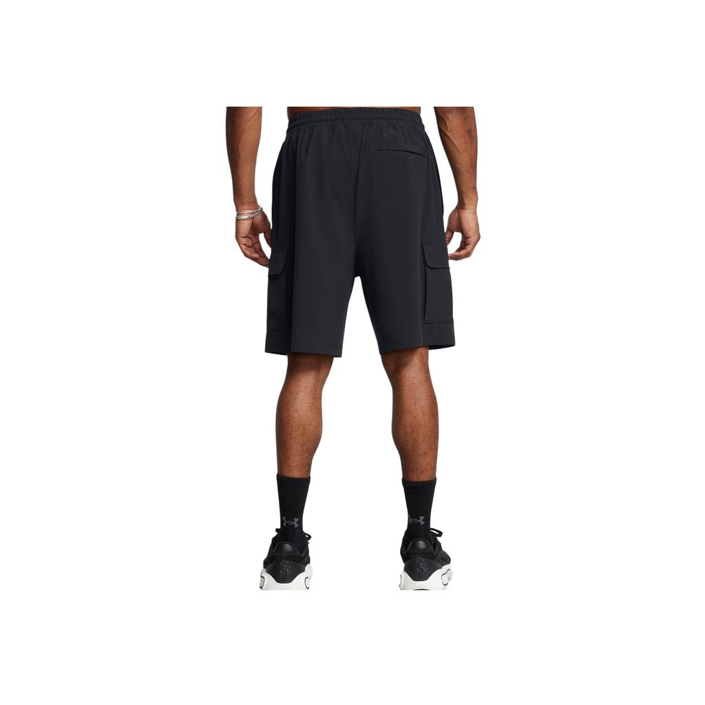 Under Armour Solid Color Lace-Up Casual Shorts Men shorts Black 1386560-001