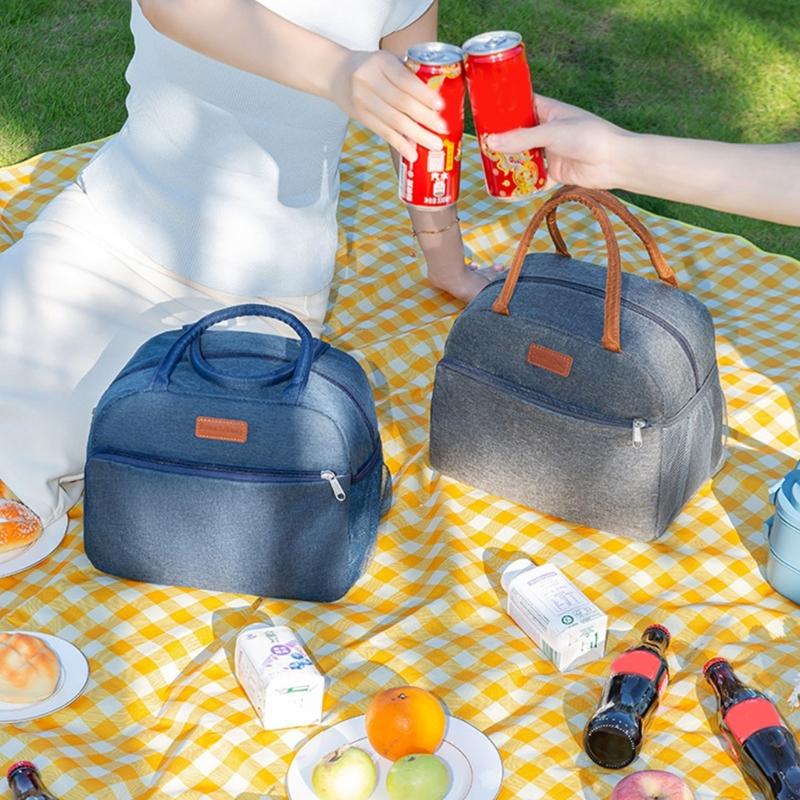 Waterproof Thermal Lunch Box Carriers Spacious Food Container For Outdoors Camping College Students And Family Picnics