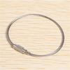 Good-4Pcs Stainless Steel Screw Locking Wire Keychain Cable Key Rings Outdoor Accessory
