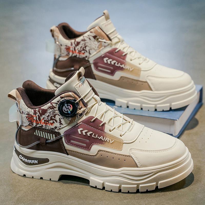 Men's boots four seasons soft sole non-slip outdoor boots fashion youth sports Joker tooling boots high-top comfort casual boots