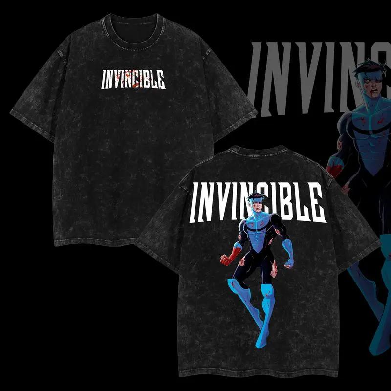 

Invincible Mark Grayson Graphic 2026 New Vintage Washed T shirt Cotton Unisex Unisexs Womens TShirt Y2k Oversized Tee Fans Gifts 2XL