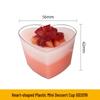 Pabei GD2019 70ML Mini Heart-Shaped Disposable Dessert Cups (100-Pack)