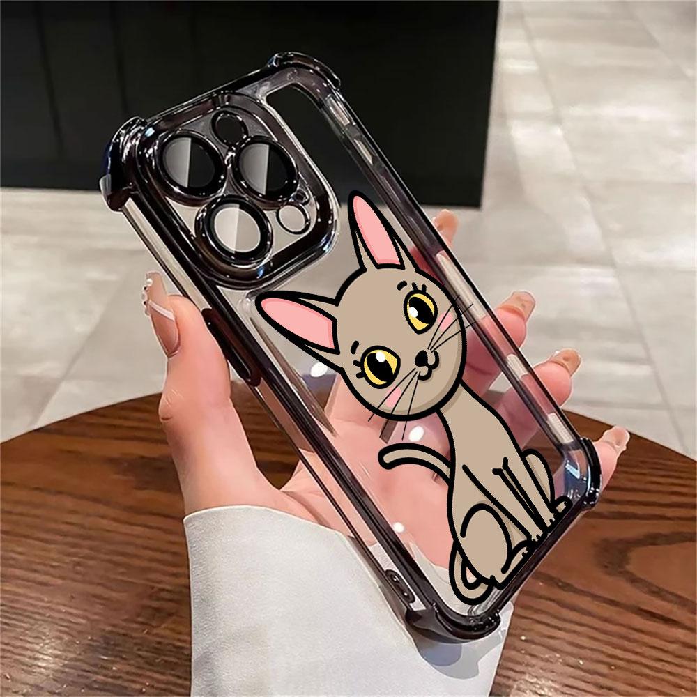 Cartoon Cat Cute Case For Samsung Galaxy A57 A37 A07 A17 A56 5G A55 A54 A52 A53 A36 A34 A35 A33 A73 A26 A25 A16 A06 Phone Cover