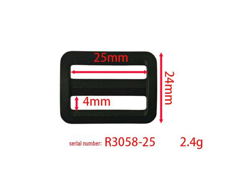 In Stock: 20-50mm Wear-Resistant Adjustable Plastic Ladder Buckle for Backpacks