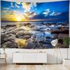 Beach Starry Tapestry Home Decor Living Room Natural Moon Sea Landscape Tapestry Fabric Hippie Wall Hanging Tapestry tapiz