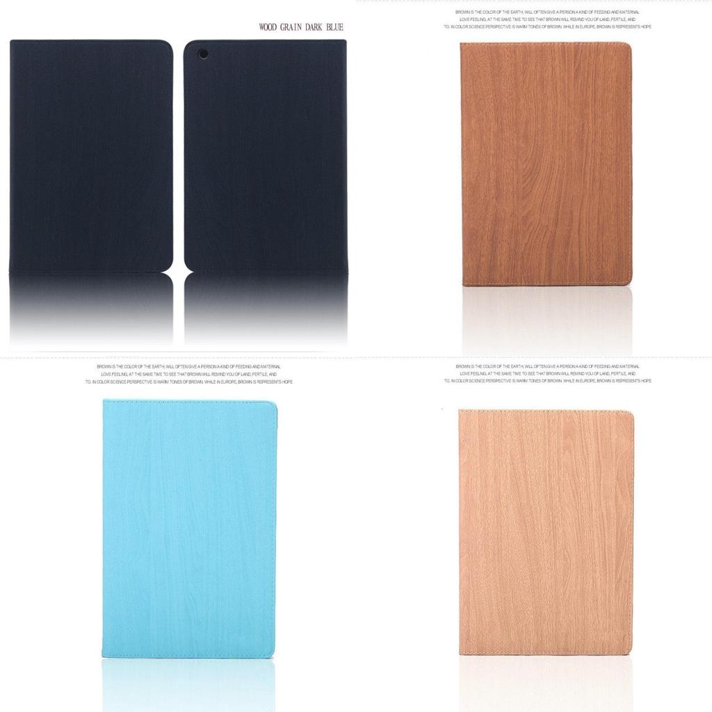 Premium Holzmaserung Smart Wake Sleep Ständer Flip Case Hülle für Apple iPad 2/3/4 Air Mini mit zeitlosem Retro-Design