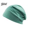 Windproof Spring And Autumn Headwear Slouchy Hip-Hop Hat Solid Color Soft Chemo Headwear Breathable Fabric Sun Protection Hat Lightweight Cancer Cap