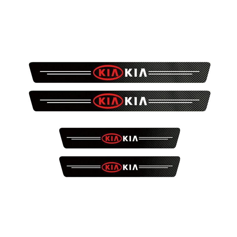 1/4/5Pcs Car Door Sill Plate Sticker Anti-scratch Decals For Kia Stinger Sportage Ceed Forte 5 3 4 K7 K5 K8 K3 Ray Telluride EV6