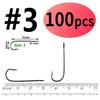 100pcs #16 - #4/0 Aberdeen Long Shank Fine Wire Fishhook Saltwater Freshwater Fishing Hooks Sabiki Rig Streamer Fly Hooks