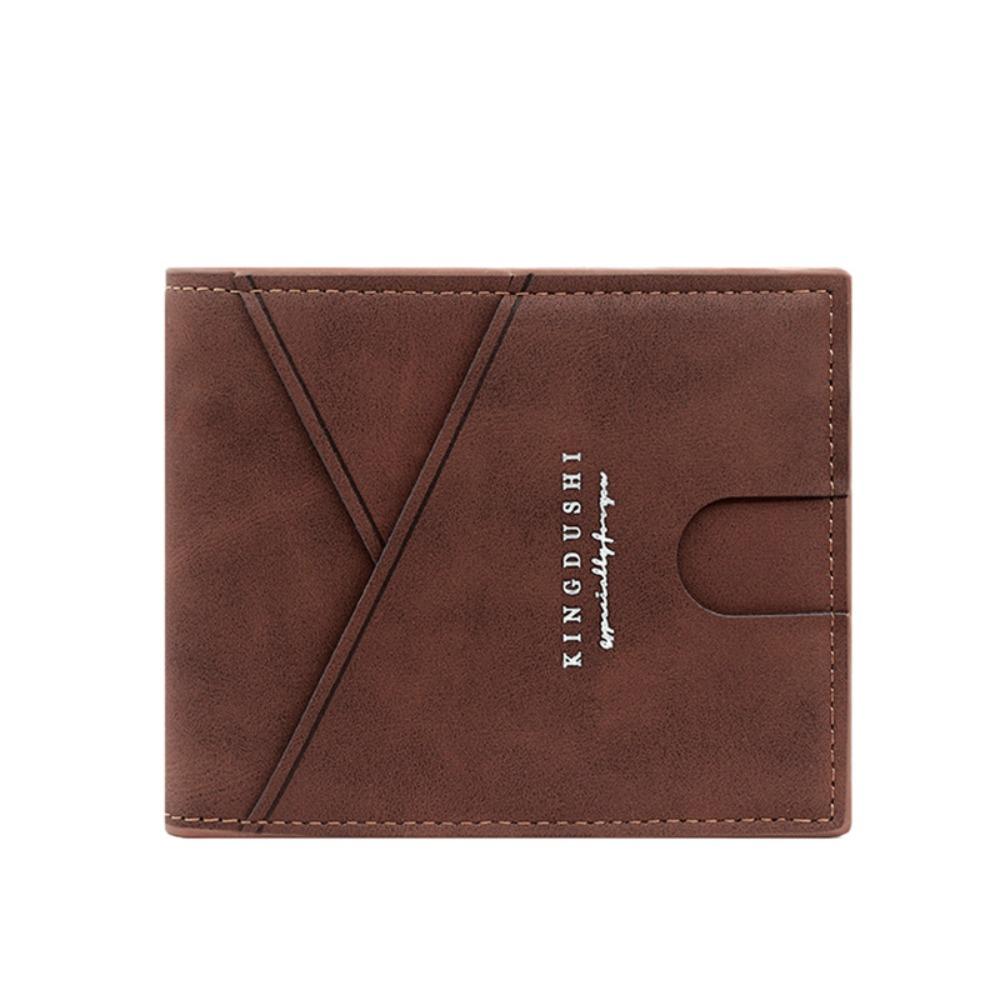 

Vintage Men s Short Wallet Multi-position Leather Coin Pocket Fashion PU Card Bag Male