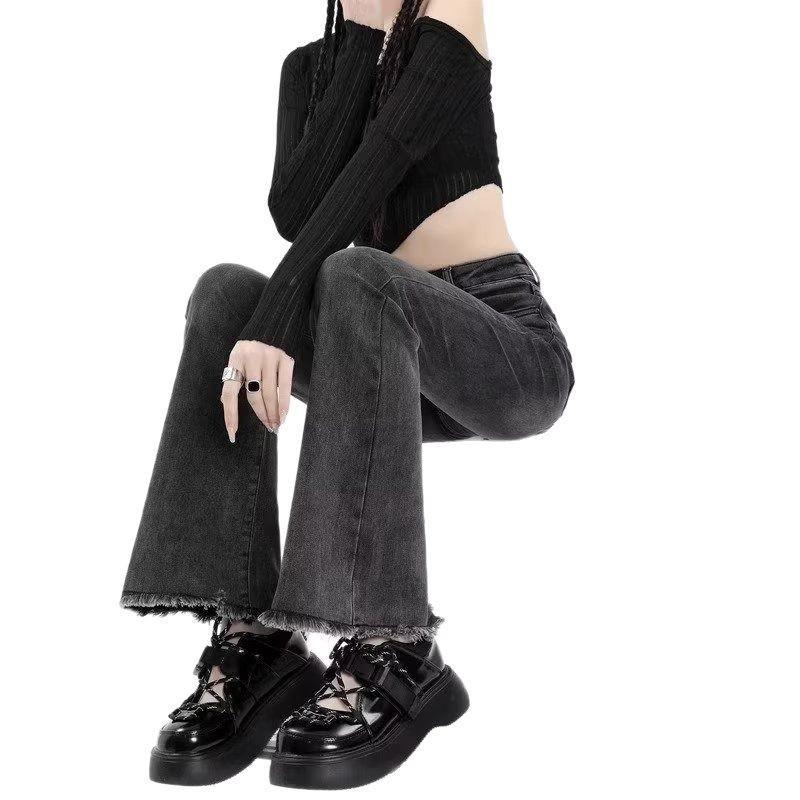 Women's High-Waisted Slimming Elastic Bell-Bottom Jeans for Autumn