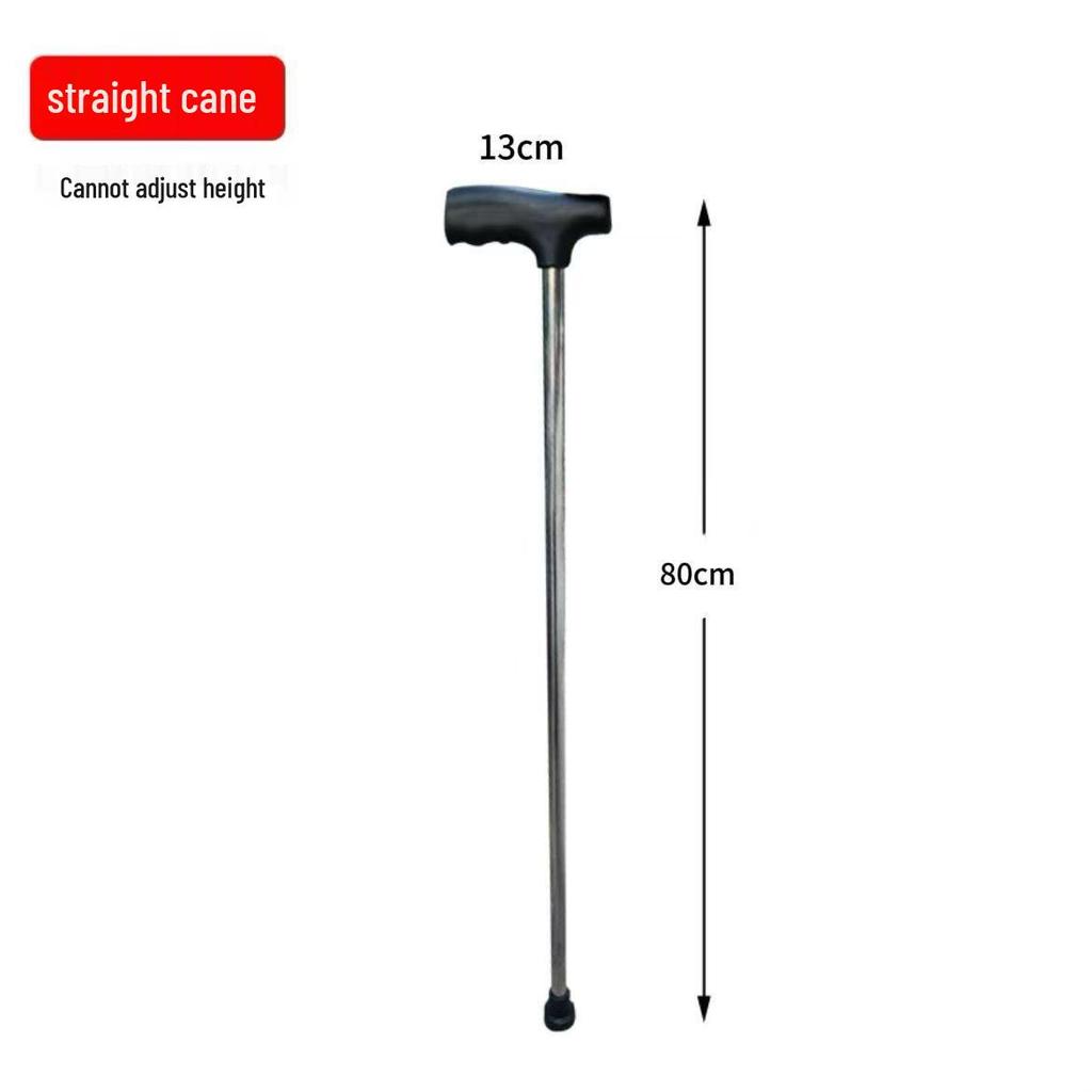 Portable Foldable Non-slip Stainless Steel Walking Stick with Seat