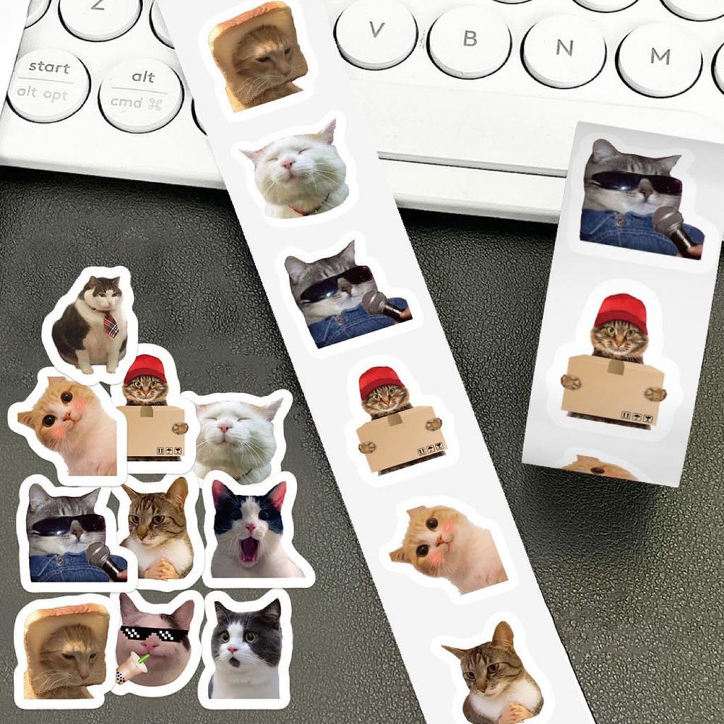 500 stk Tegneserie Meme Katt Klistremerker For Skole Belønningsklistremerker Klasseromsdekorasjon Oppmuntringsklistremerke For Elev Lærer