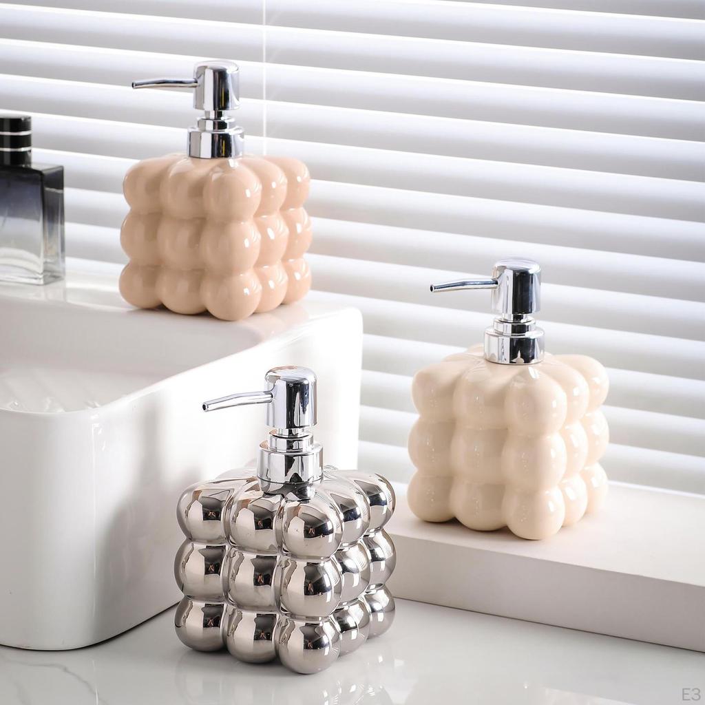 Ceramic Liquid Soap Dispenser Ceramics Bathroom Bottle Empty Pump Lotion