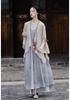 2025 Summer Dark Silent Willow Patchwork Camisole Dress with Large Hem