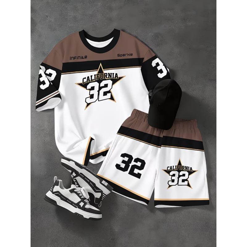 Boy Short Sleeve Loose Fit Shorts and T-Shirt