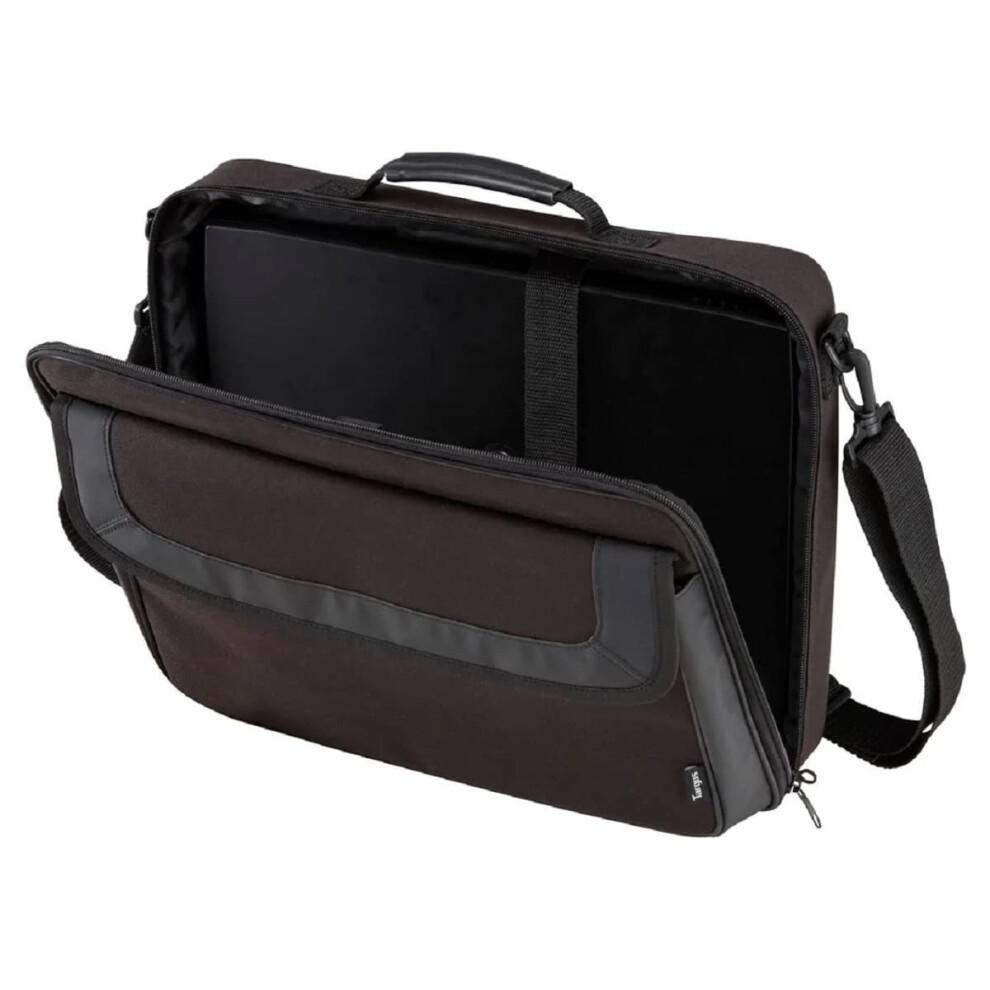 Laptop Bag, Fits Laptop up to 16", Case for Travel and Business, Padded Shoulder Strap, Front Storage Pocket – Black