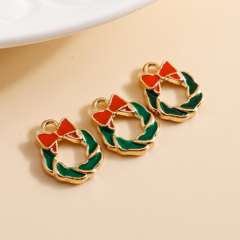 10pcs 16*21mm Enamel Christmas Bell Charms DIY for Bracelets Pendants Earrings Making Creative Gift Charms Jewelry Accessories