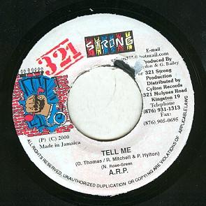 

7inch Record A.R.P. - Tell Me none 321 Strong 2000 Jamaica Reggae, Ska & Dub Used