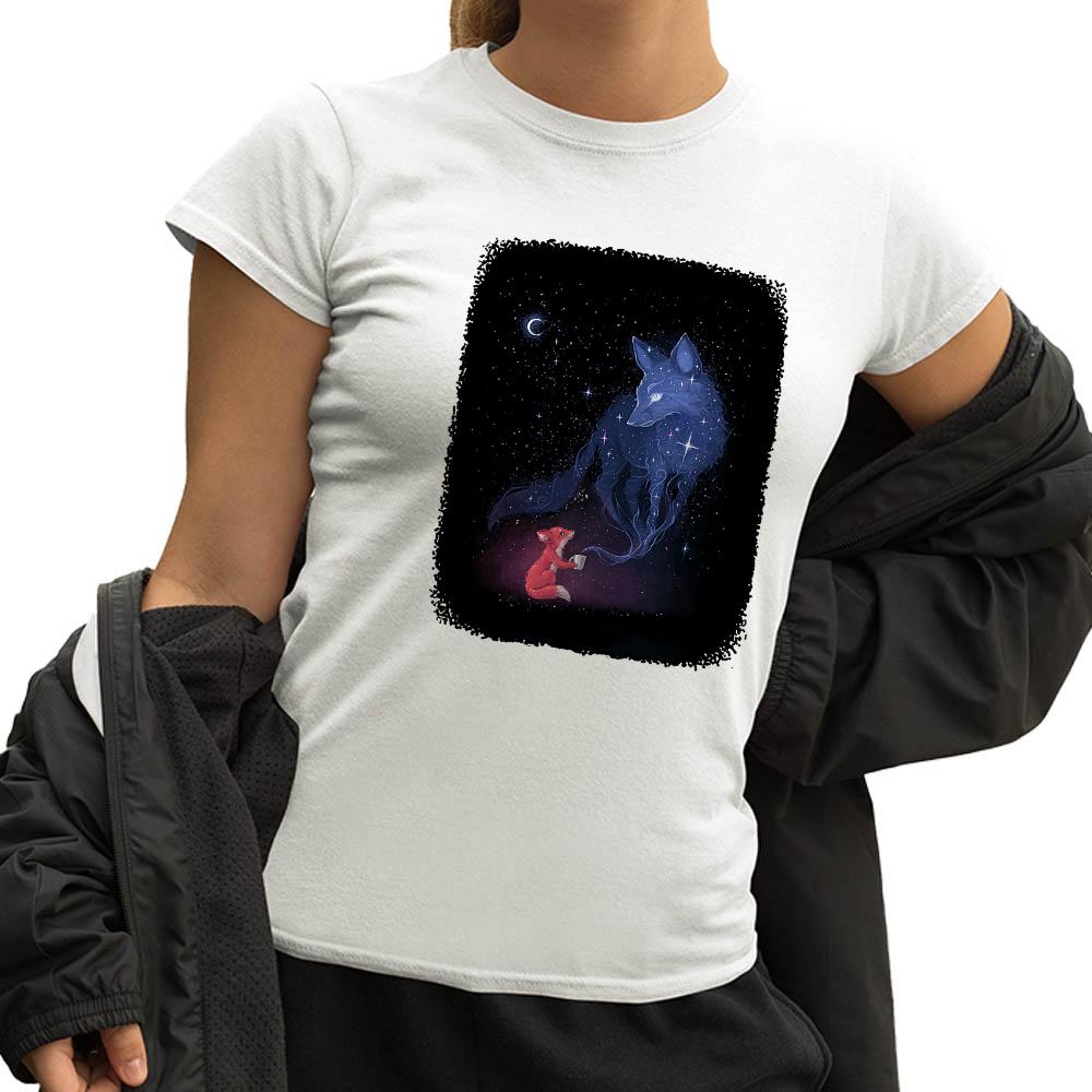 Little Red In The Forest Printed T Shirt Women Minimalism Summer Plus Size Versatile Urbano