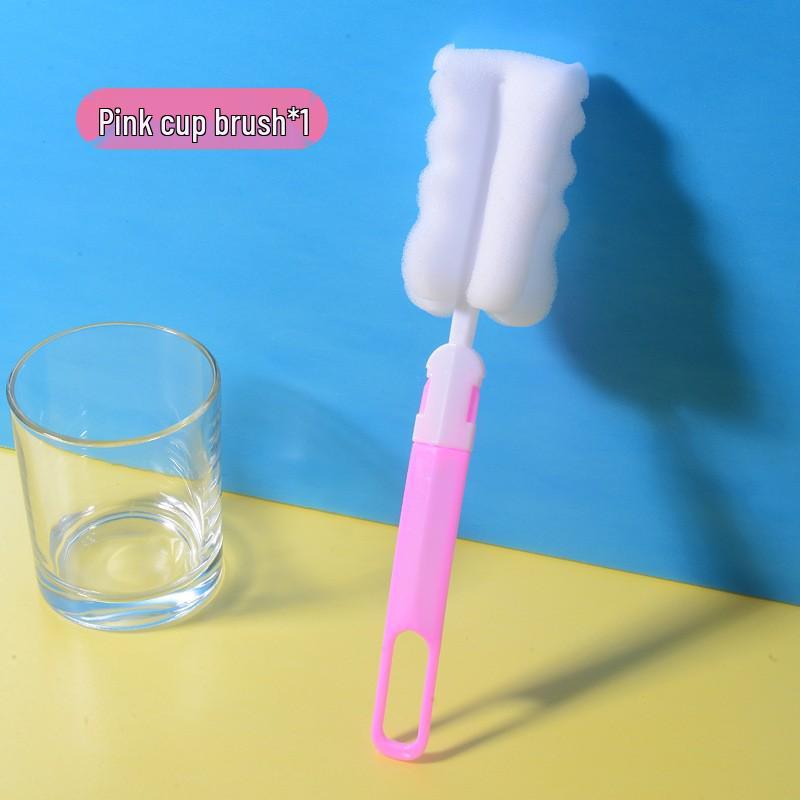Long-Handle Detachable Sponge Cleaning Brush for Insulated Cups & Baby Bottles
