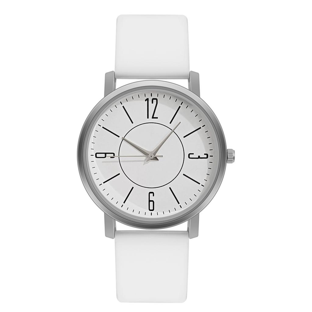 Quartz Wristwatch for Adults with Silicone Band Minimalist Design Round Dial Analog Display Suitable for Casual and Daily Wear
