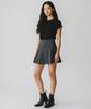 Bonseullipi Crystal Stud Pleated Mini Skirt (Gray)
