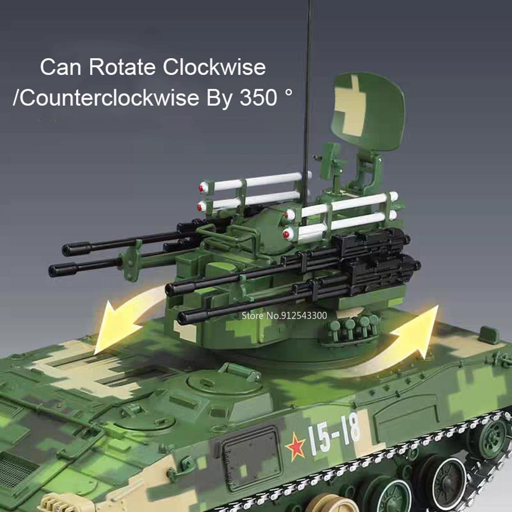 1:28 PGZ-95 Alloy Tank Model Toy Car Track Linkage Adjustable Gun Barrel Miniature Military Tanks Models for Adults Presents