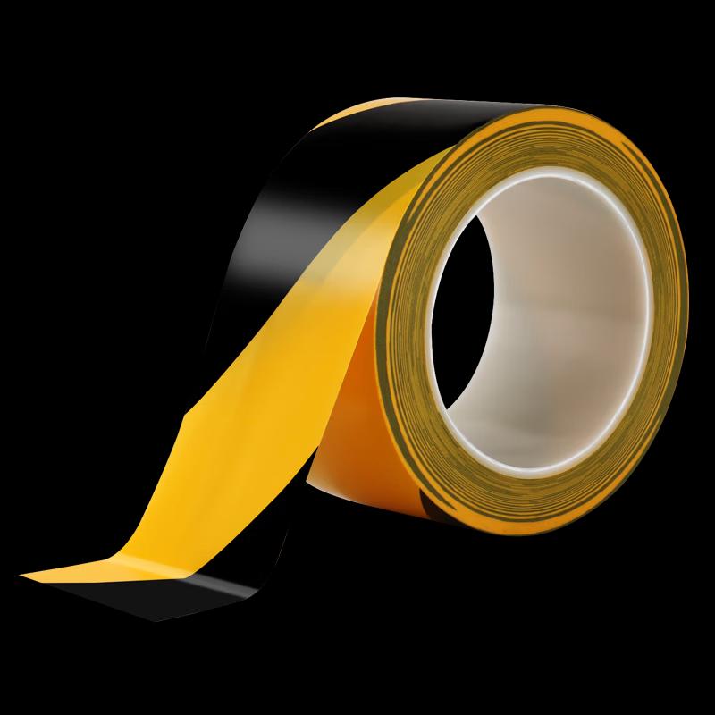 Black and Yellow Hazard Warning Tape