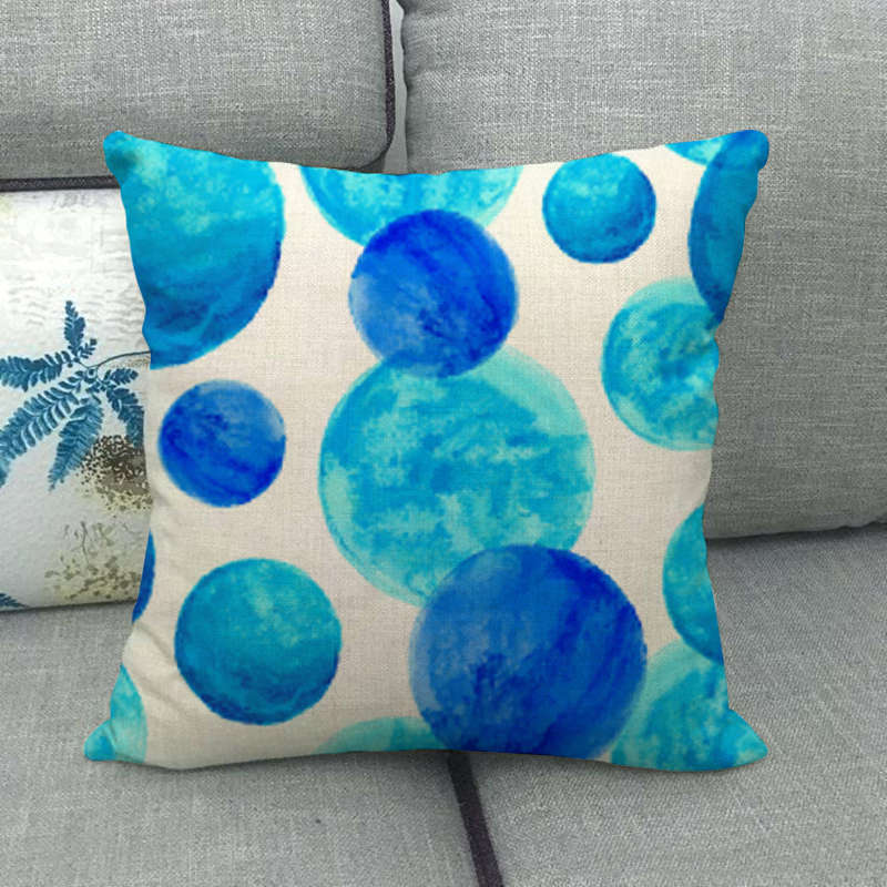 Colorful Spherical Style Collection Digital Printing Short Plush Pillow Covers For Car Sofa Office Cushion Cover Home Goods