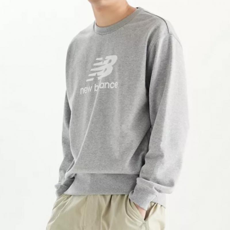 New Balance Men S eSSential Stack Logo French Terry SweatShirt nbncd4S021 chooSe 1 Of 2