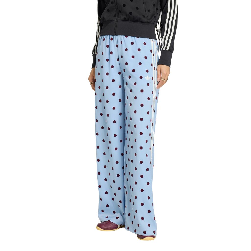 ADIDAS Satin Polka Dot Wide Leg Pants - Clear Sky / Kv1170