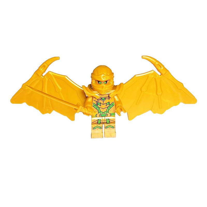 Flying Ninja Building Block Figurine With Wings Small Particles Splicing Assembly Doll Toy Bag
