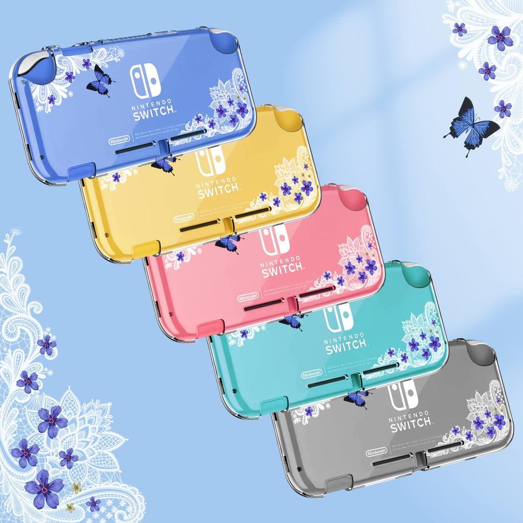 DLseego Switch Lite Clear Switch Lite Detachable PC Transparent Switch Lite Full Easy Pressed Cute Butterfly Design Case, Cover, Cover, Material,