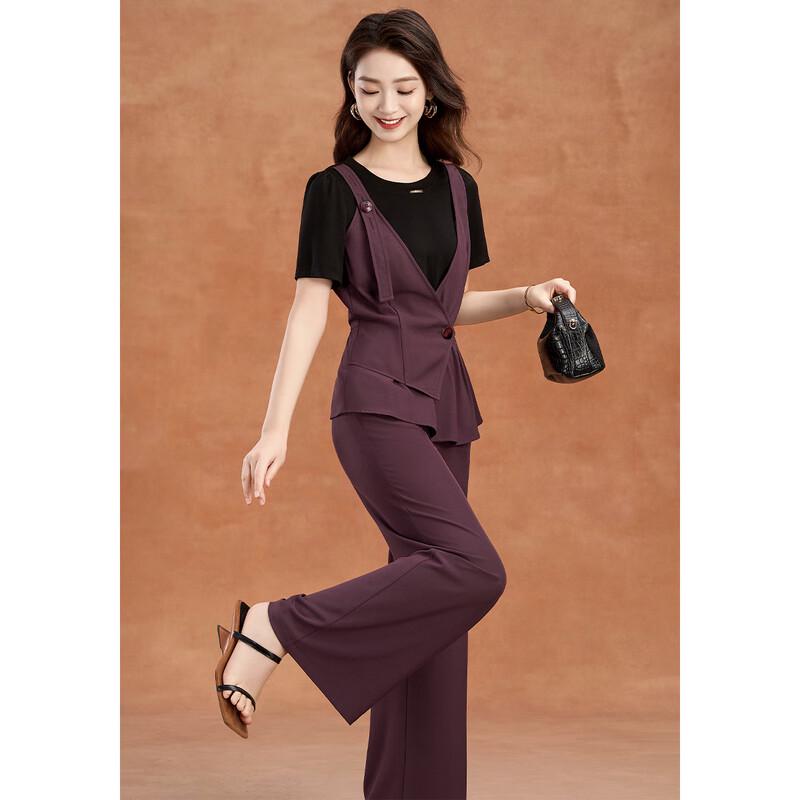 Ke Bei Er Ladies Ice Silk Professional Two-Piece Suit 3XL