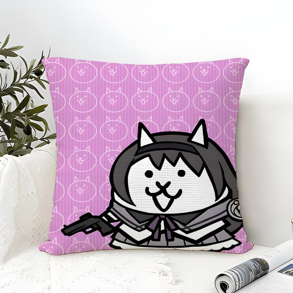 B-Battle Cats Anime Pillow Case Linen Pillow Case Sofa Home Decor Cushion Cover Cushion Cove