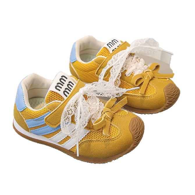 Girls shoes sneakers summer 2025 new children's German training shoes red mesh versatile breathable casual shoes