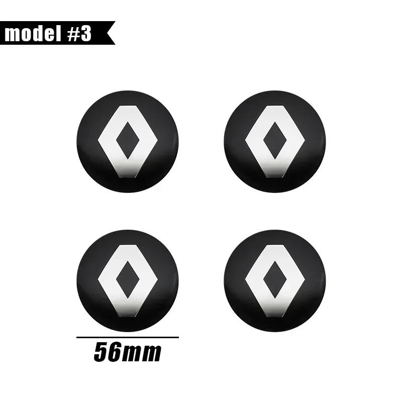 Enjoliveurs Pour Renault Austral Kadjar Megane Captur Arkana Dacia Logo Cache Moyeu 4Pcs 56mm 60mm 65mm Autocollant Cache-Moyeu de Roue de Voiture