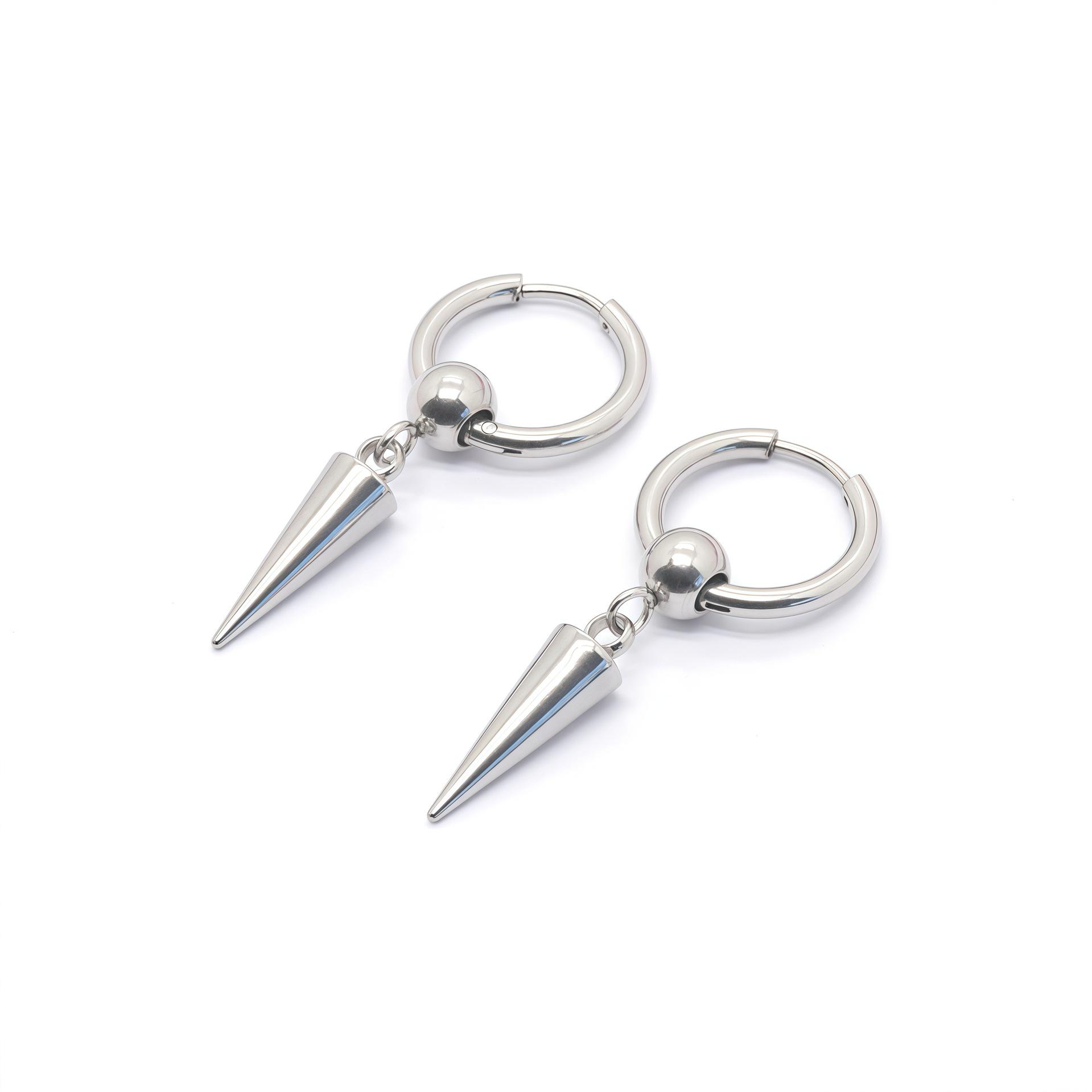 

Унісекс Мінімалістичні сережки-підвіски з нержавіючої сталі у формі конуса