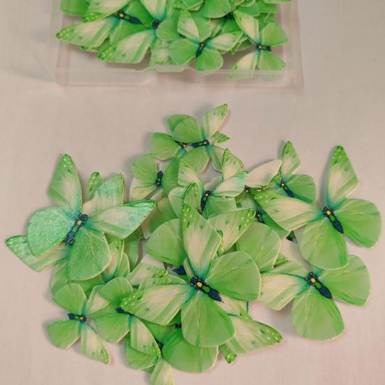 72 ks jedlých motýlů, dekorace na dort, oplatkové papírové motýly na dorty, muffiny, dezerty, narozeninové, svatební, večírkové potřeby