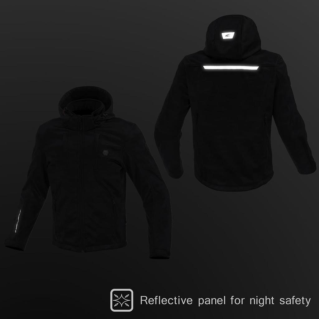 Motorcycle Jacket Black 5XL [KOMINE] 07-6024 Men's