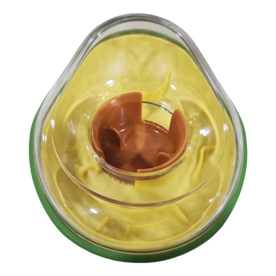 Interactive Dog Treat Dispensing Toy Avocado Shaped Puzzle Slow Feeder Puppy Enrichment Training Toy for Small Medium Large Dogs