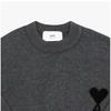 Ami Big Heart Logo Intarsia Unisex Knit Uks838 018 0504