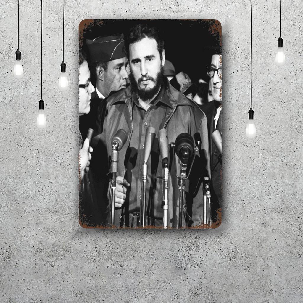 fidel castro Chairman Vintage Metal Tin Signs Posters Decor Retro Metal Plaque Wall Art Decor for Garage Bar