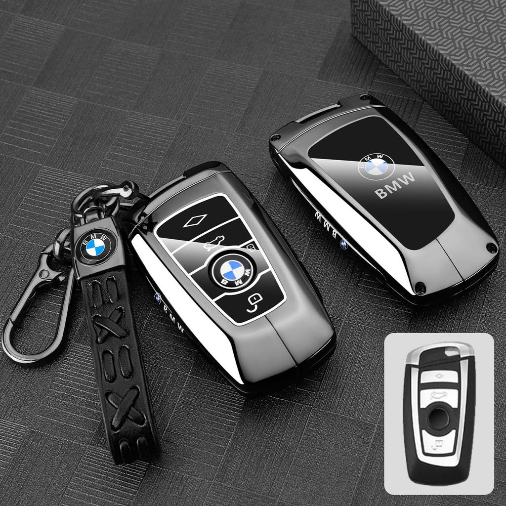 EUCQ6 Zinc Alloy Leather Car Remote Key Case for BMW F10 F11 F20 F25 F30 F31 F34 G20 G30 X3 X4 I3 M3 M4 1 3 5 Series Accessory