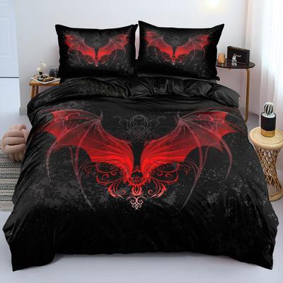 Ensemble Housse de Couette Bat Style Gothique Housse de Couette Animal Sauvage pour Enfants Garçons Filles Ados Décoration de Chambre Lit Double Queen King