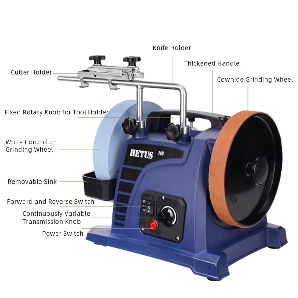 220V Knife Sharpener Electric Sander Mini Sharpener Water-Cooled Knife Sharpener Home Desktop Sharpening Tools Sharpening Stone