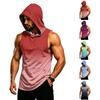Men's Muscle Fit Sleeveless Hoodie Tank Top Gym Workout Breathable Quick Dry Athletic Vest for Training